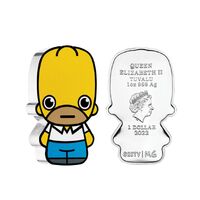 2022 $1 Homer Simpson 1oz Silver Minted Mini Coin