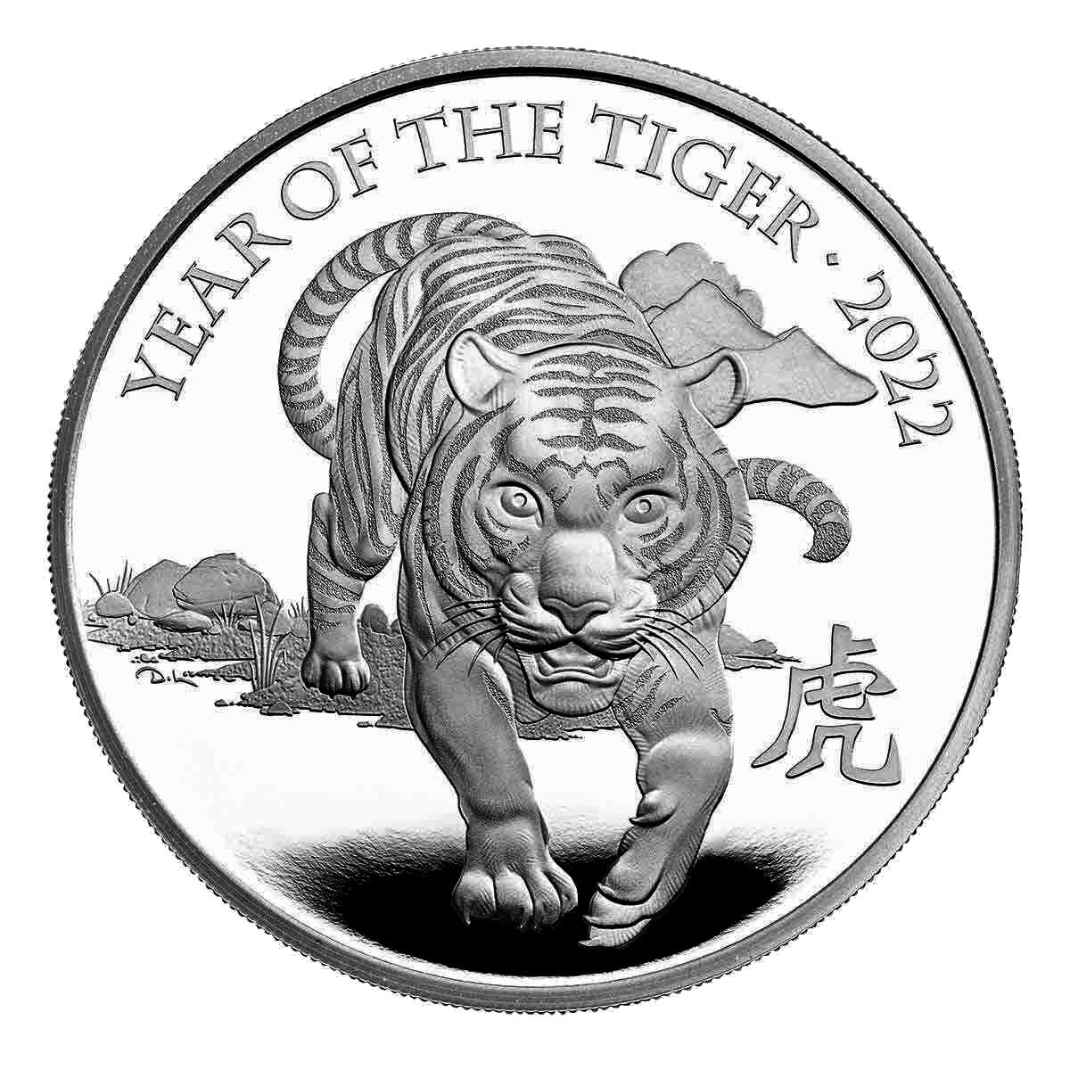 2022 £2 Lunar Year of the Tiger 1oz Silver Proof Coin