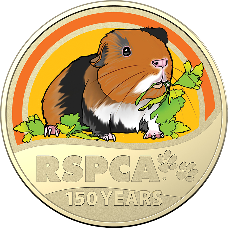 2021 $1 Guinea Pig - 150th Anniversary Of The RSPCA UNC