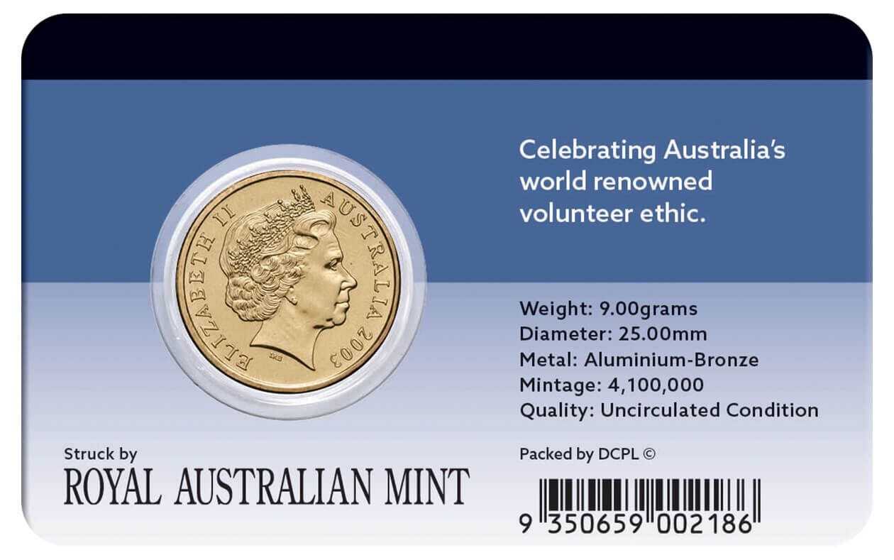 2003 $1 Australia's Volunteers Coin Pack