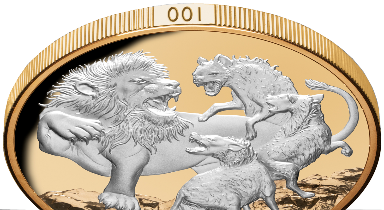 2022 $10 Apex Lion & Hyena 5oz Silver Proof Coin