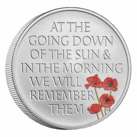 2021 £5 Remembrance Day Coloured Silver Proof Coin