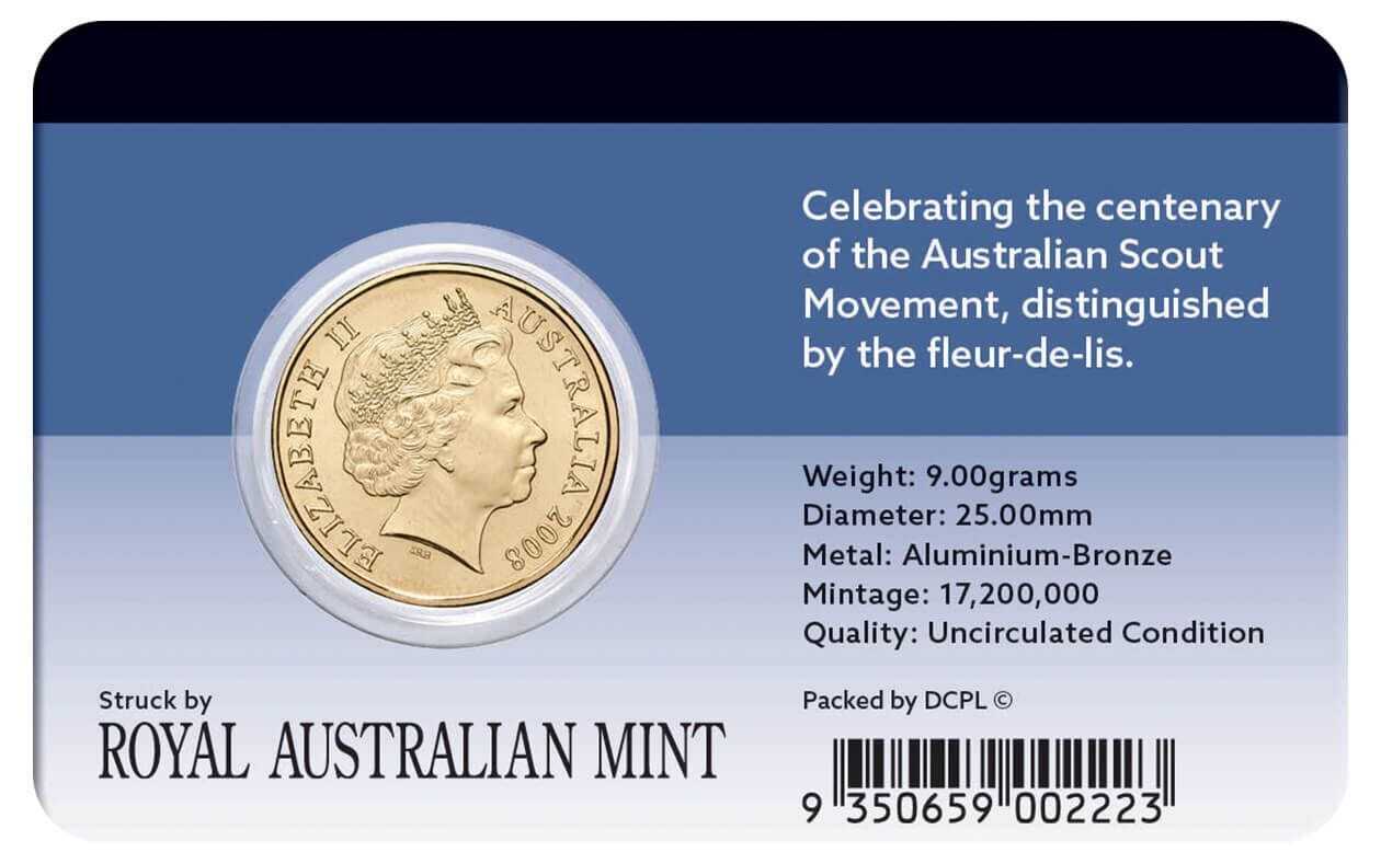 Centenary of Scouting 20 Coins 2008 Australian $1 Mint Roll