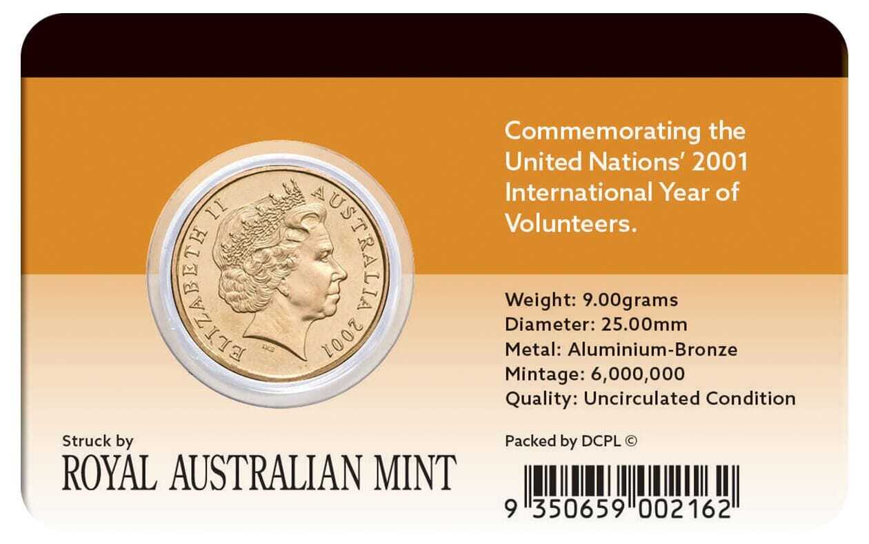 2001 $1 International Year of Volunteers Coin Pack