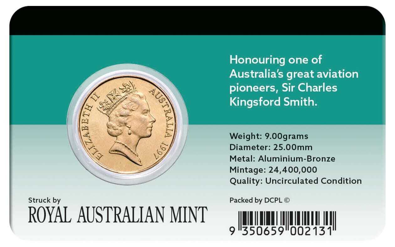 1997 $1 Charles Kingsford Smith Large Portrait Coin Pack