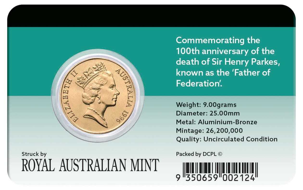 1996 $1 Sir Henry Parkes Coin Pack