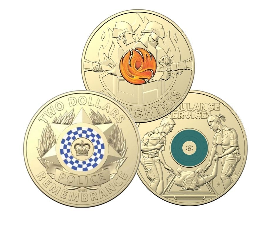 Emergency Services Coloured $2 Coin  Pack Combo