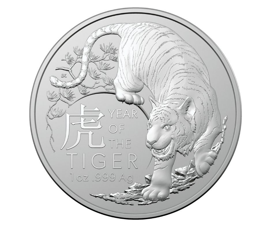 2022 $1 1oz Silver Investment Coin – Year of the Tiger