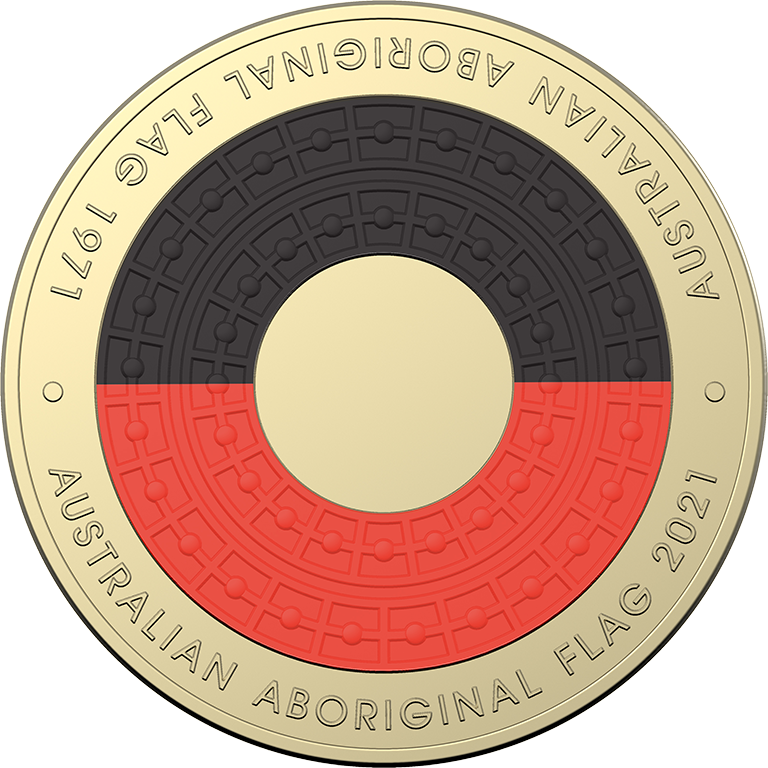 2021 $2 Aboriginal Flag RAM Logo Roll