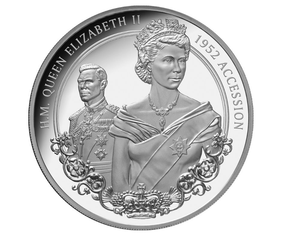 2022 $5 Tokelau QEII Accession 1oz Silver Proof Coin