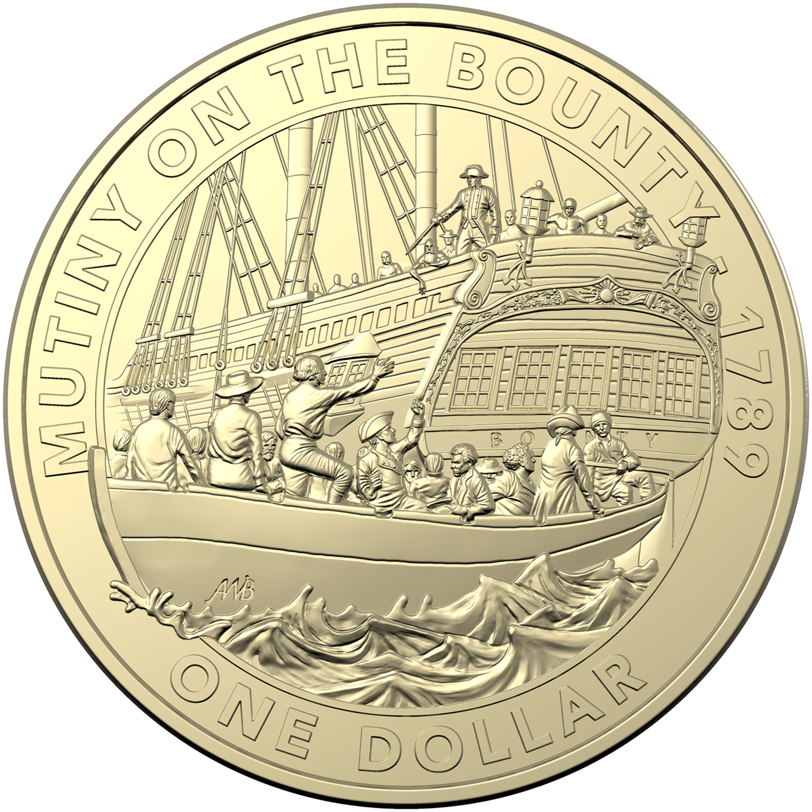 2019 $1 Mutiny and Rebellion – The Bounty 1789 Uncirculated Coin