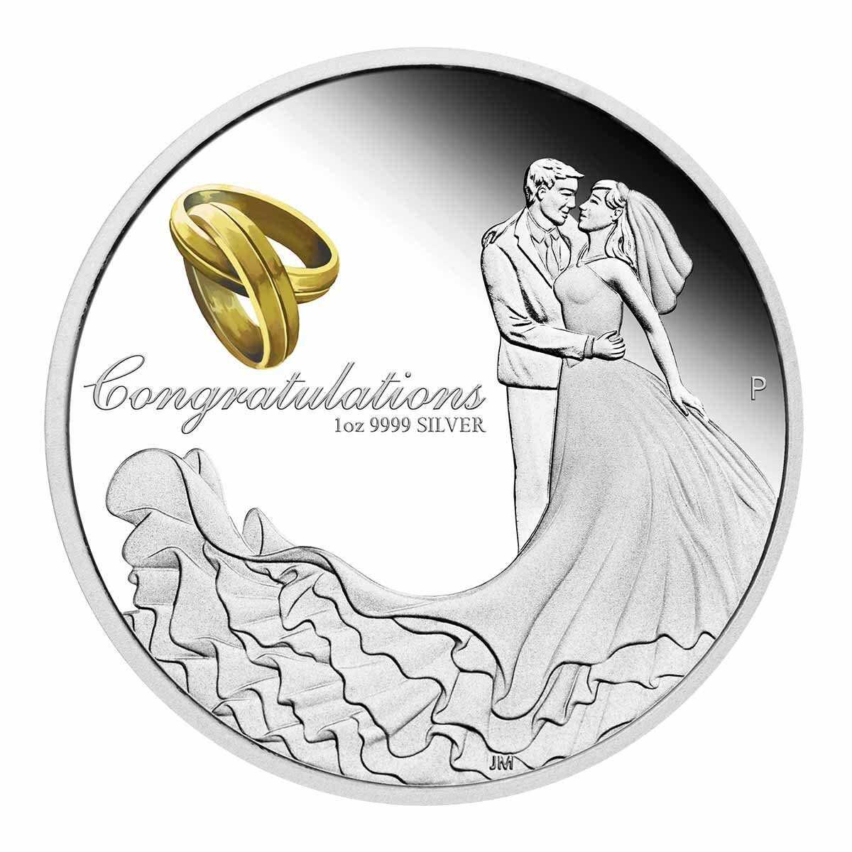 2022 $1 Wedding 1oz Silver Proof Coin