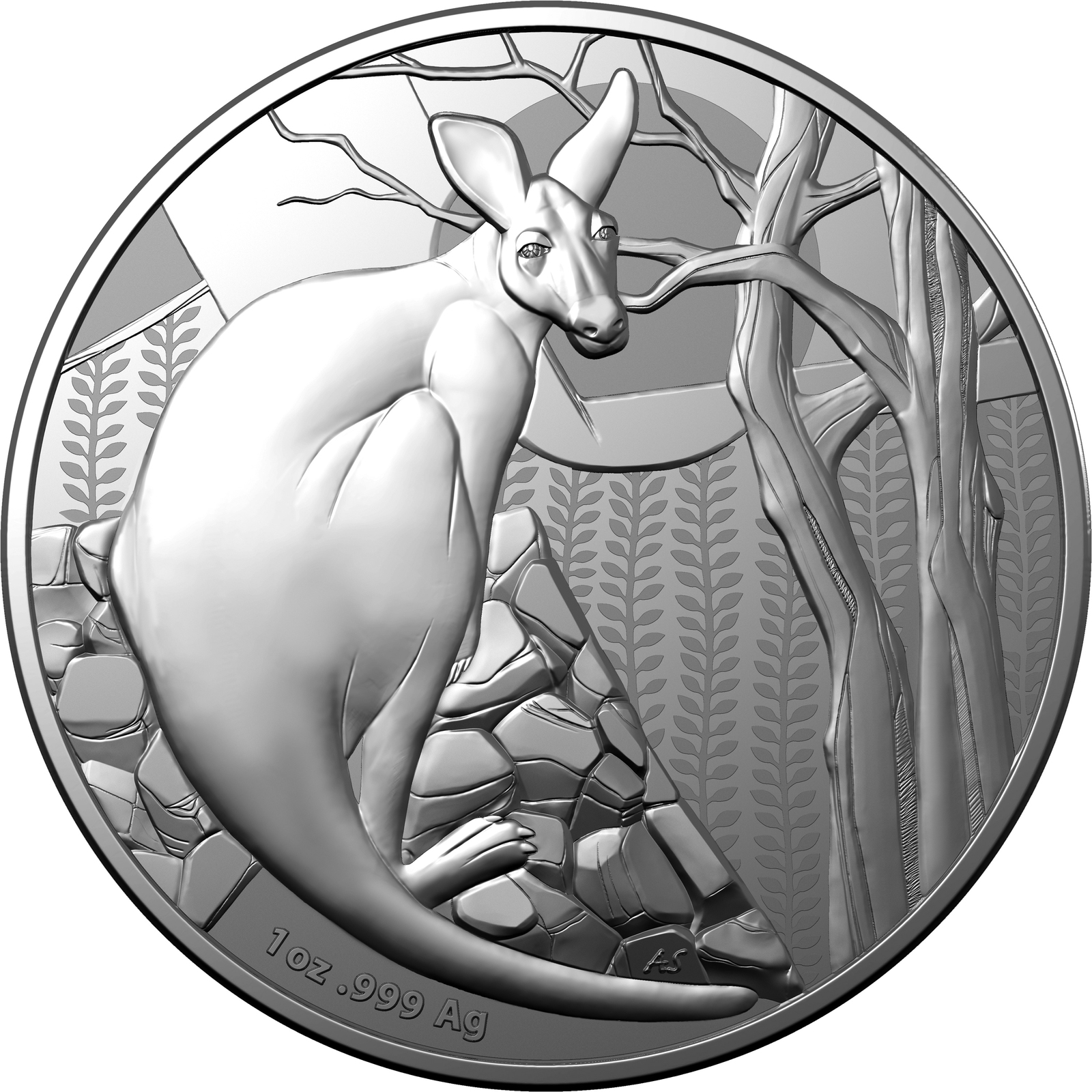 2022 $1 Kangaroo Impressions of Australia Silver Frosted UNC