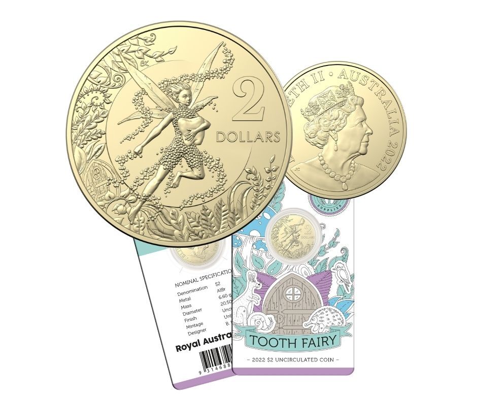 2021 + 2022 $2 Tooth Fairy UNC Two Coin Set