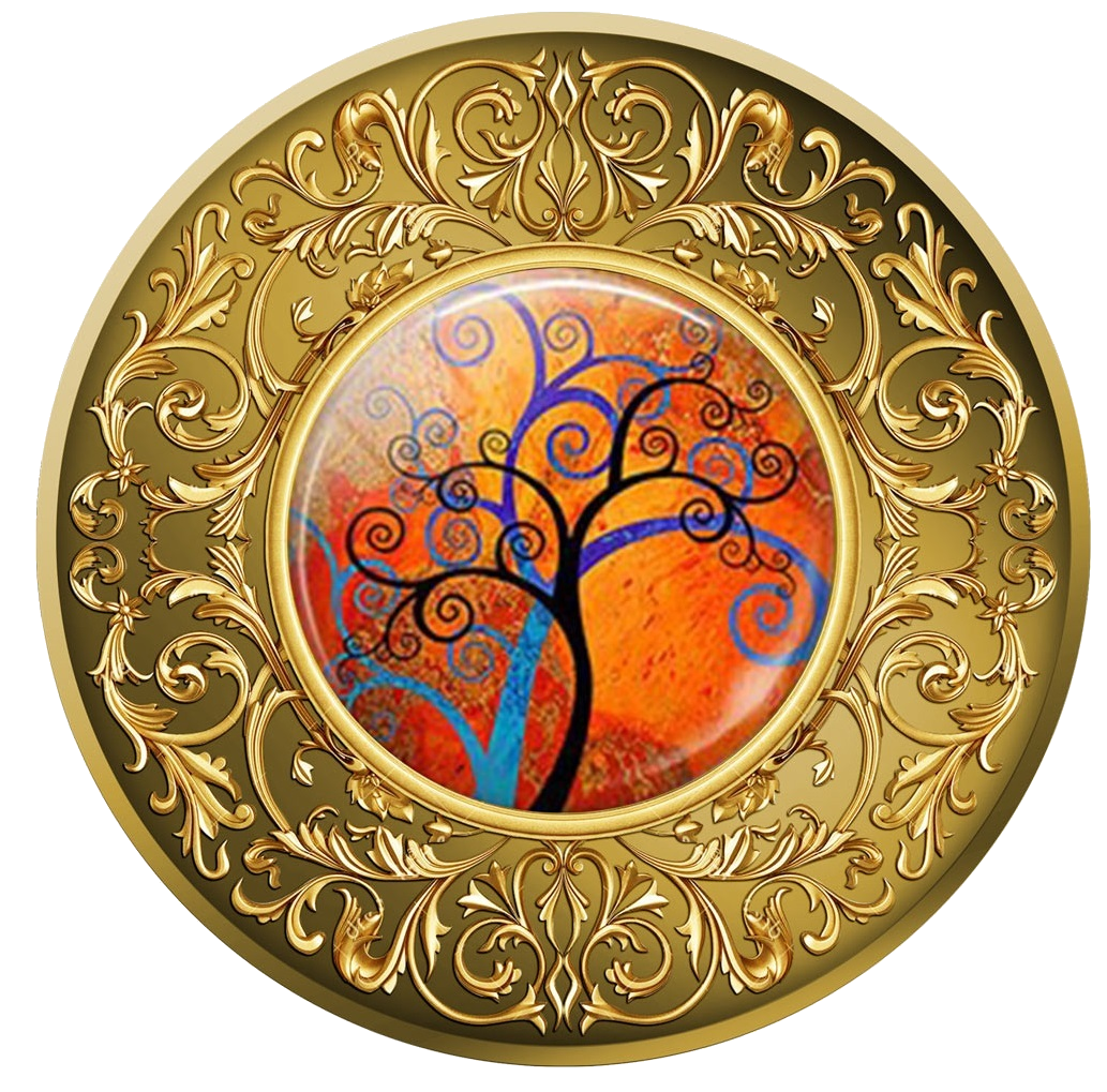 2021 500 Francs The Tree of Happiness Orange Coloured Gold-Plated Silver Proof Coin