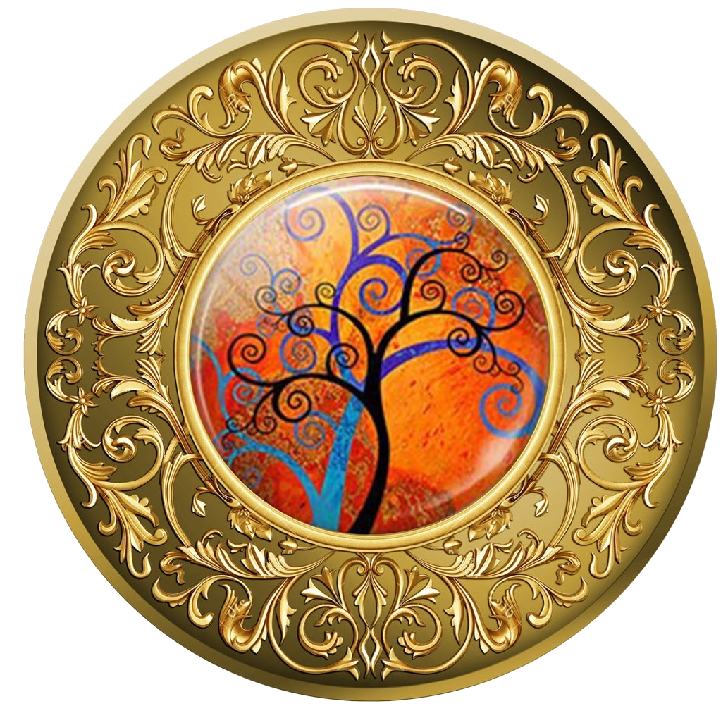 2021 500 Francs The Tree of Happiness Blue Coloured Gold-Plated Silver Proof Coin