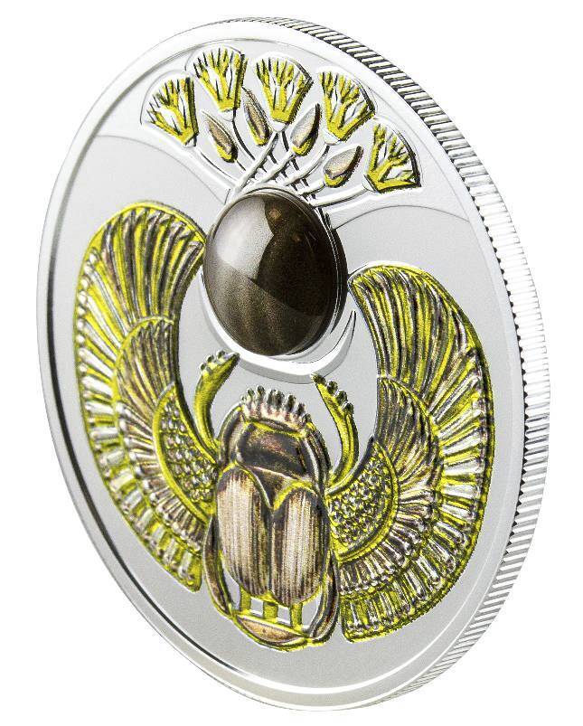 2022 $1 Striped Scarab Beetle Coloured Silver Proof Coin