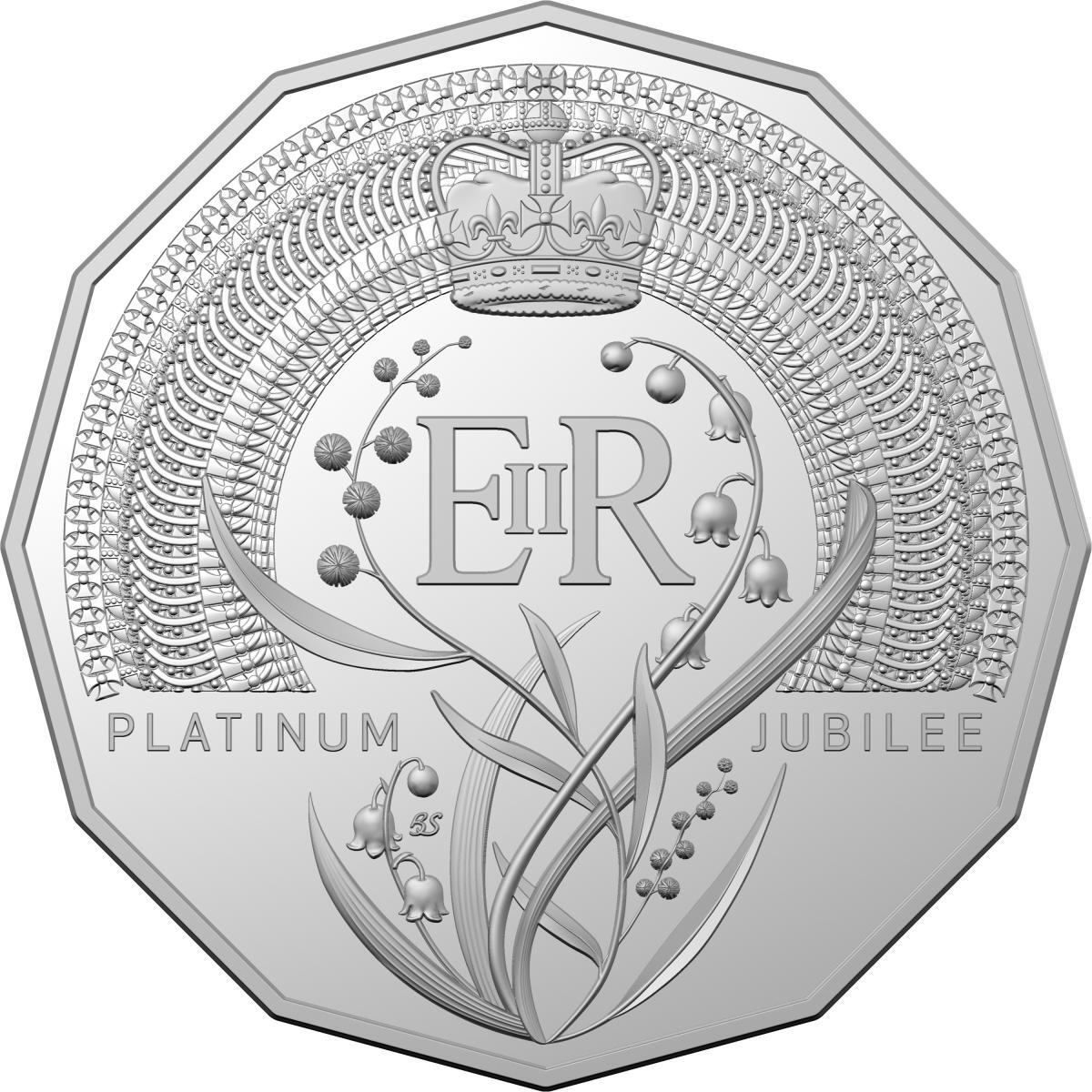 2022 50c Platinum Jubilee of HM Queen Elizabeth II UNC