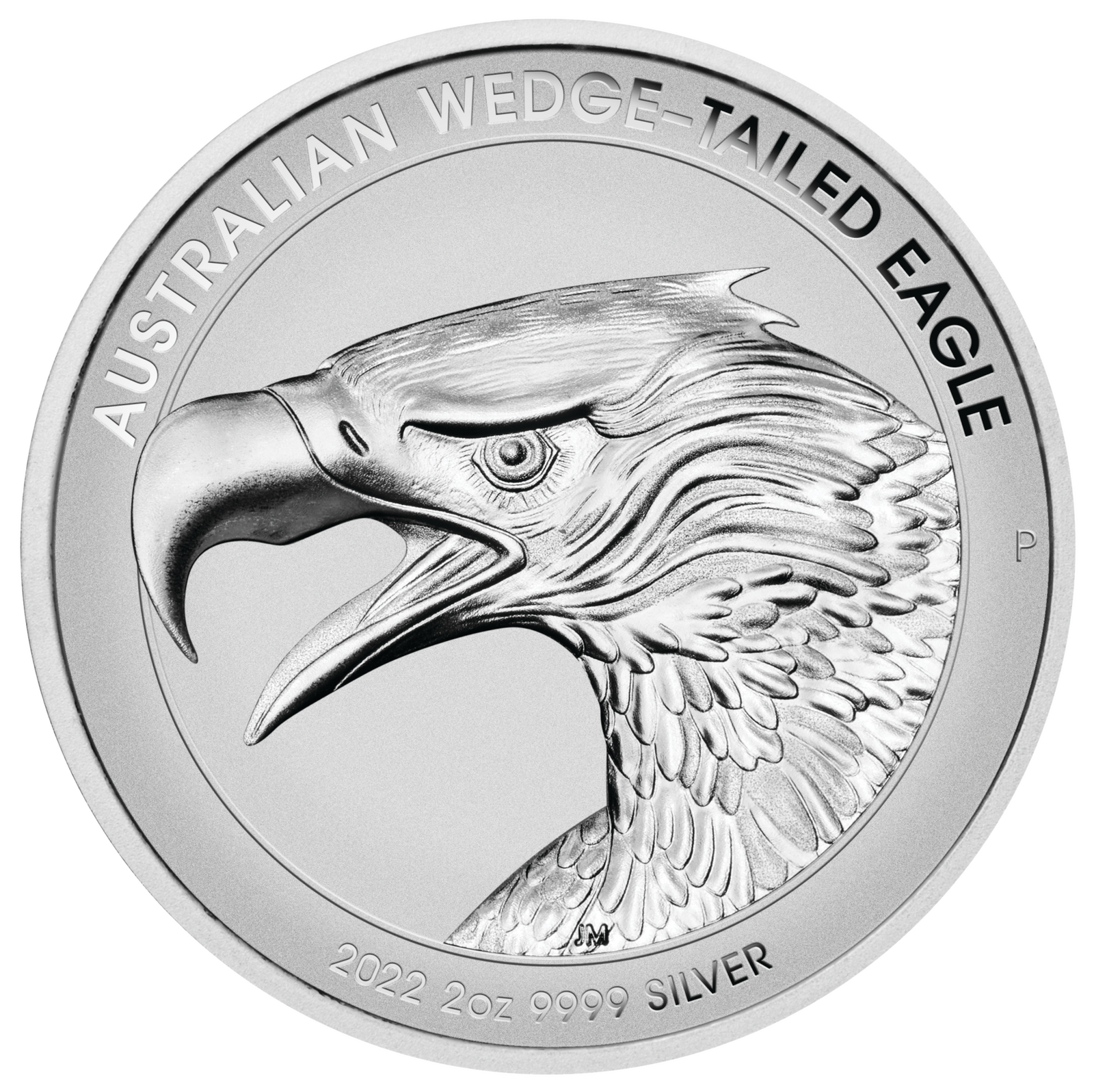 2022 $2 Wedge-Tailed Eagle 2oz Silver Enhanced Reverse High Relief Piedfort Proof Coin