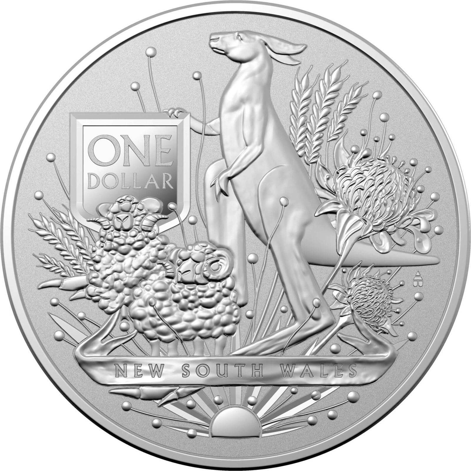 2022 $1 Australia's Coat of Arms (NSW) 1oz Silver Investment Coin 