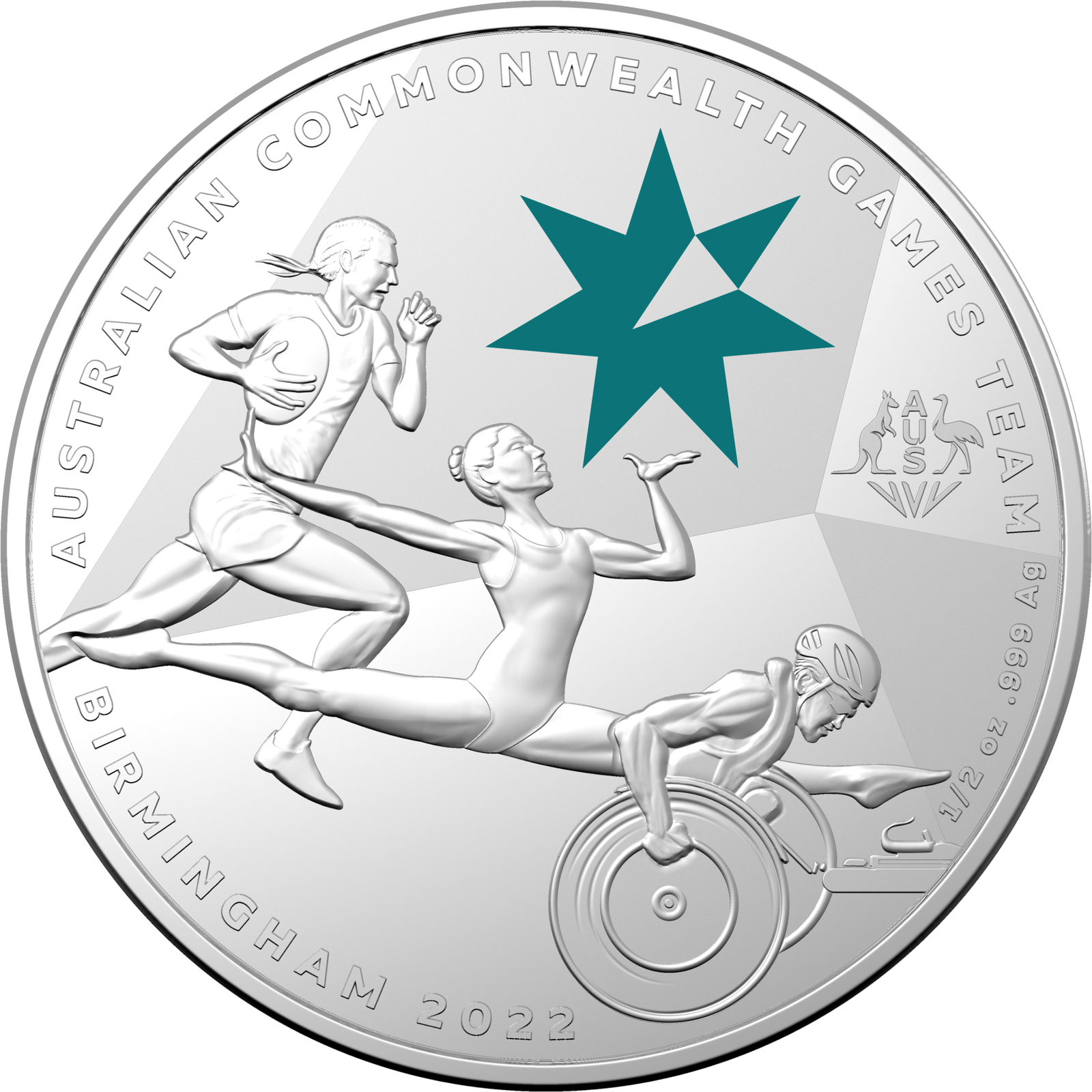 2022 $1 Commonwealth Games 1/2oz Silver UNC