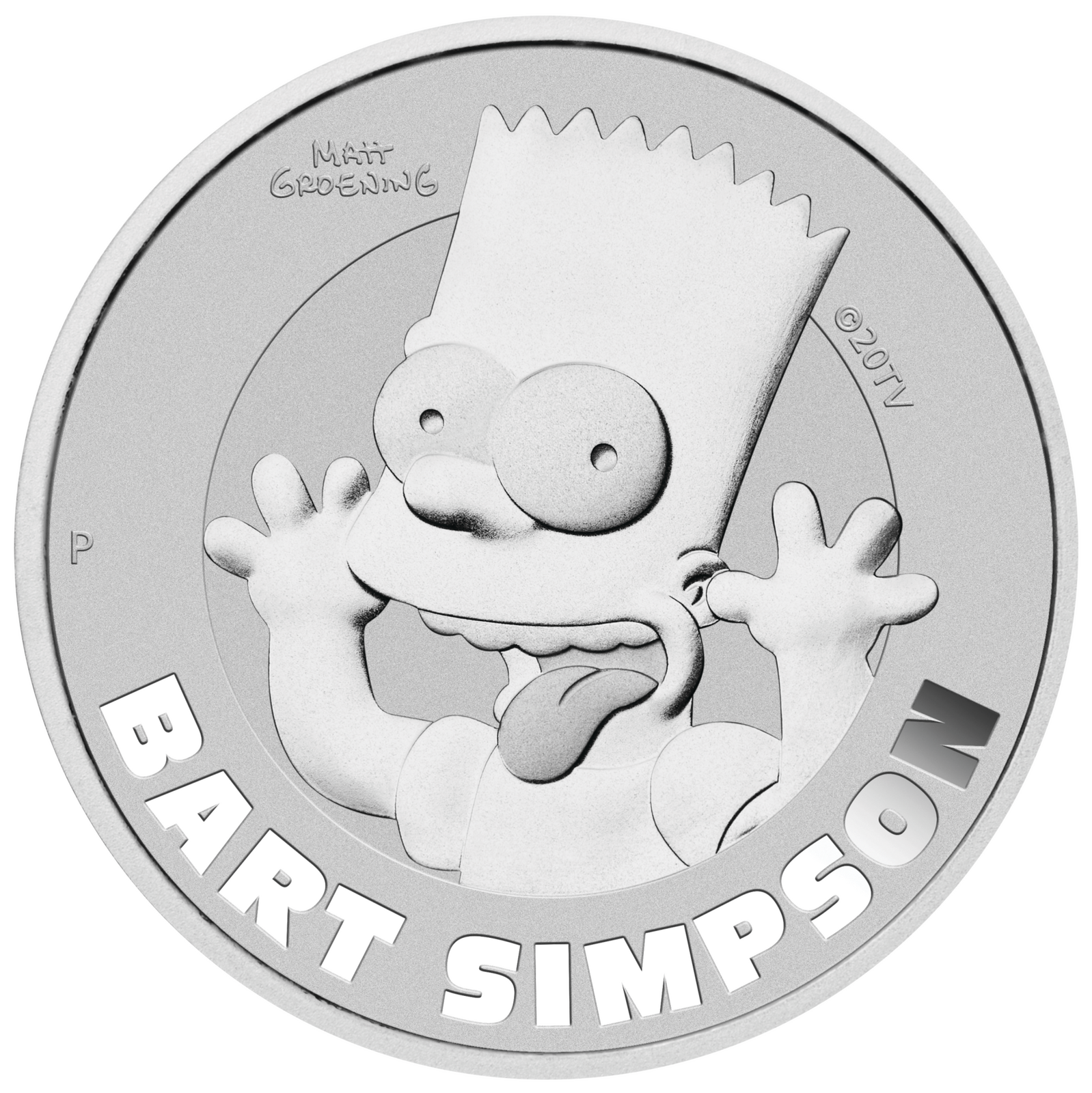 2022 $1 Bart Simpson 1oz Silver Brilliant UNC Coin on Card 
