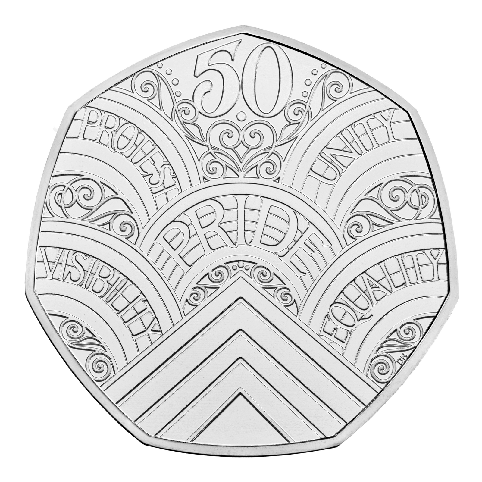  2022 50p 50 Years of Pride Cupro-Nickle Brilliant UNC