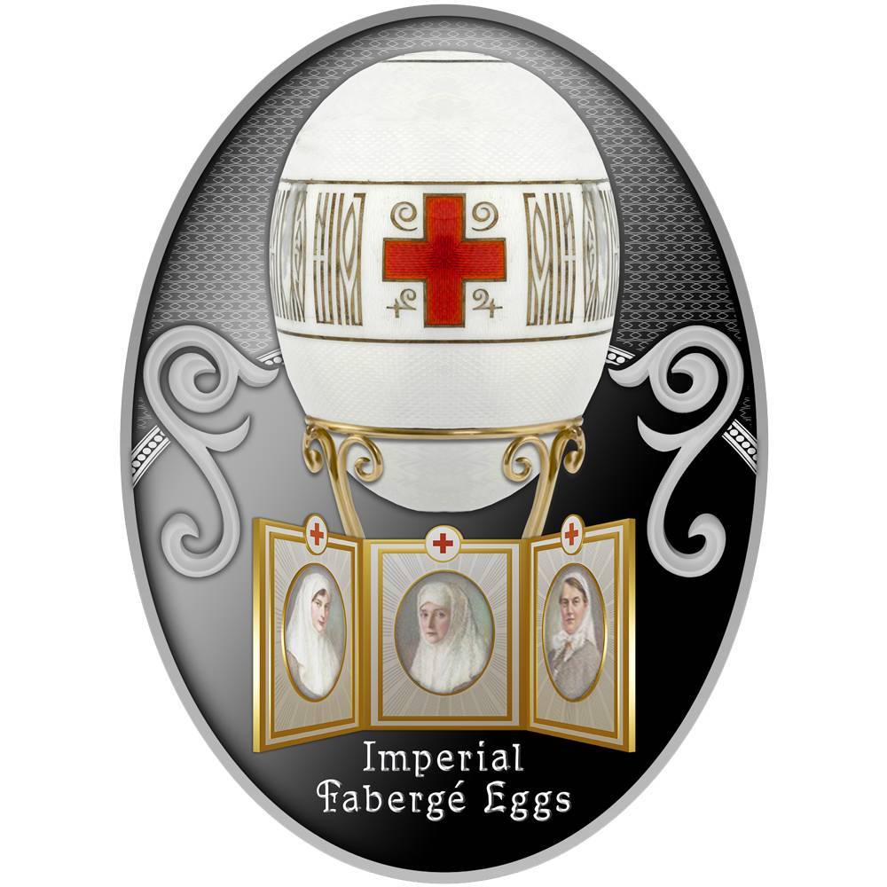 2022 Faberge Eggs - The Red Cross with Imperial Portraits Silver Coin