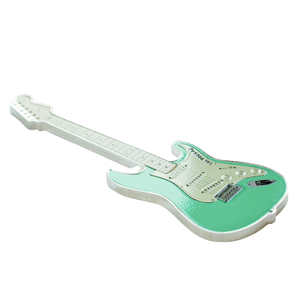 2022 Fender 1oz Pure Silver Coin- Stratocaster in Surf Green