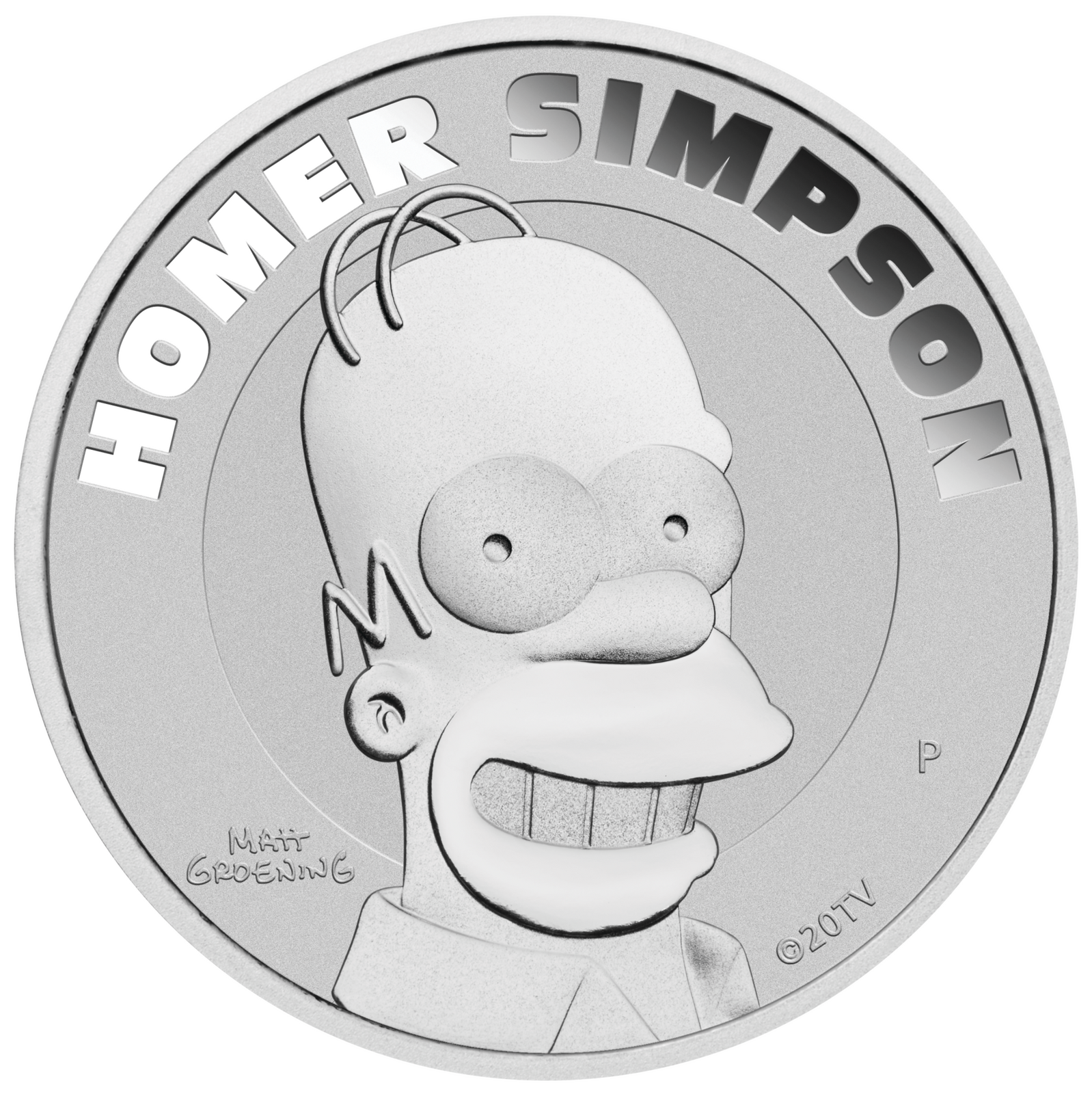 2022 $1 Homer Simpson 1oz Silver Coin In Card