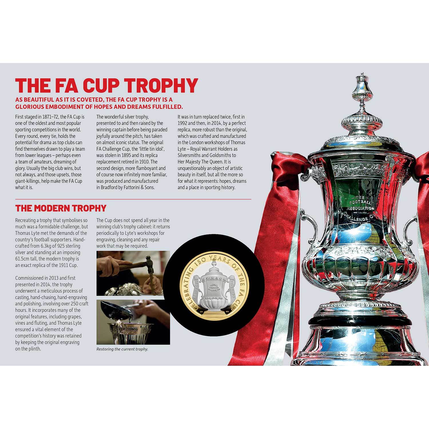 2022 £2 150th Anniversary of the FA Cup UK Silver Proof Coin Cover