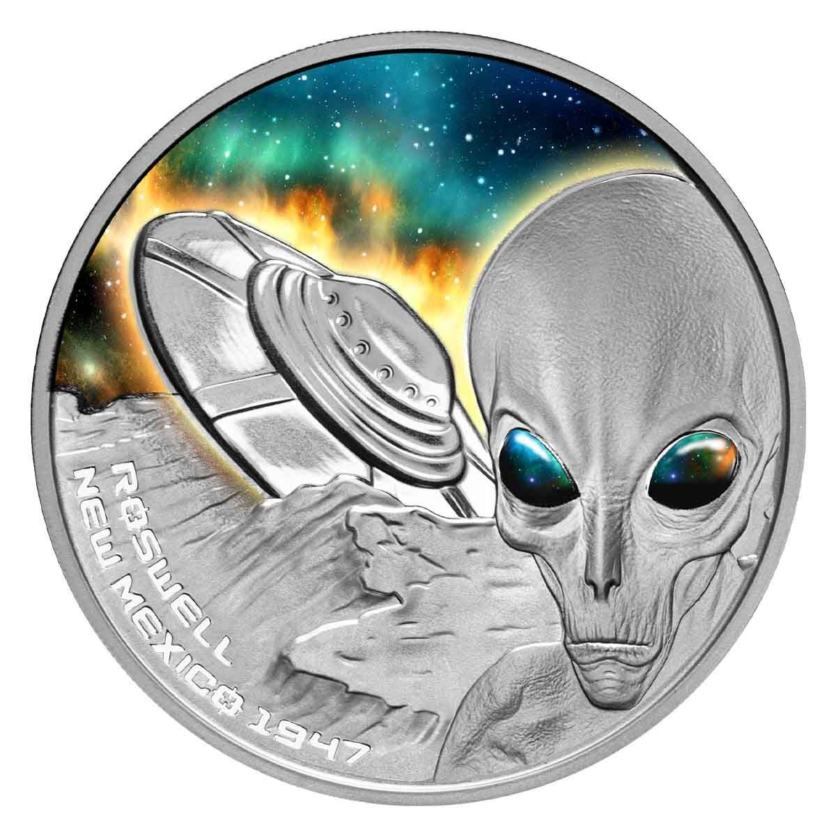 2022 $1 Roswell 1oz Silver Proof Coin