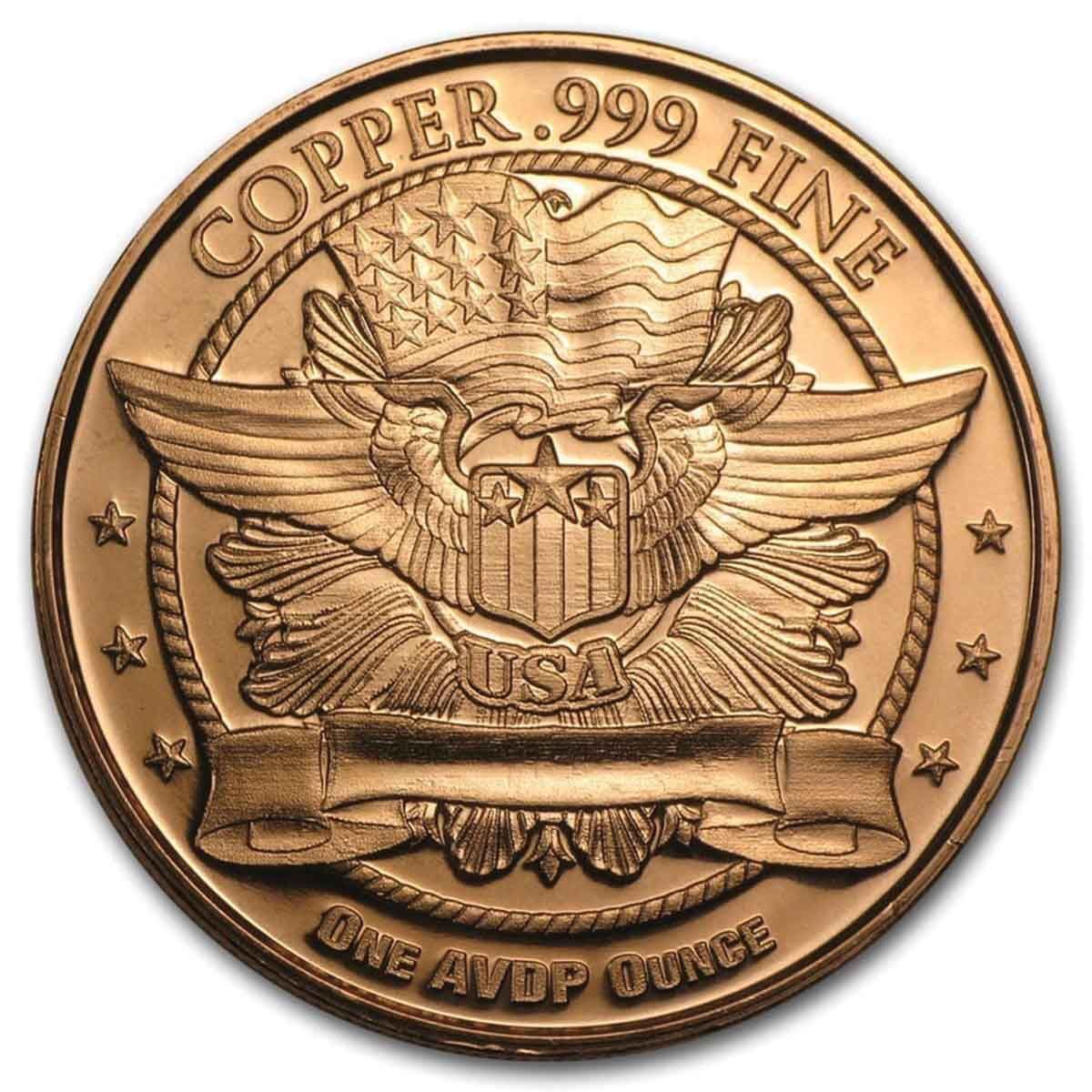US Quarter 1oz Copper Round