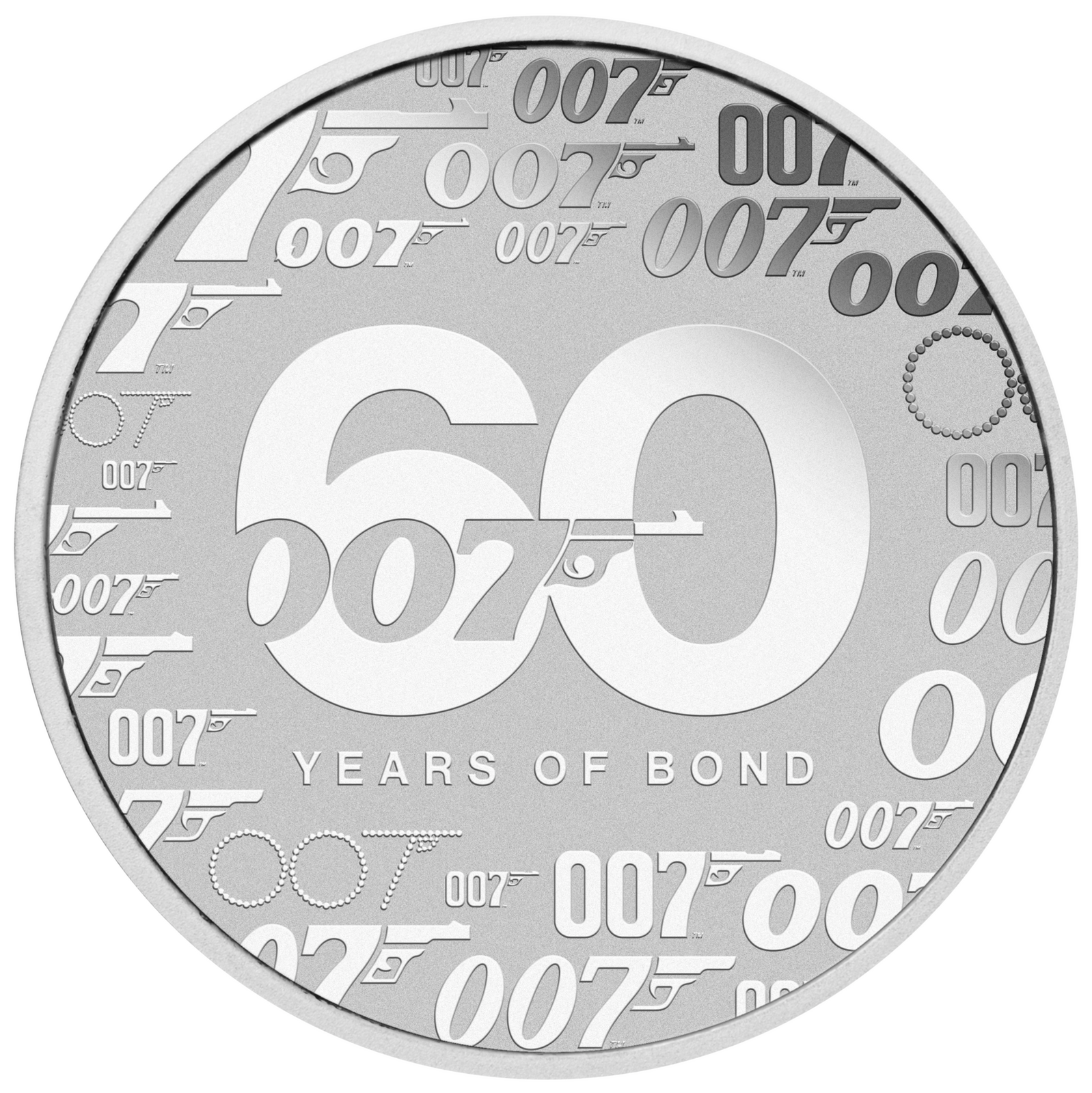 2022 60 Years of Bond 1oz Silver Coin in Card 