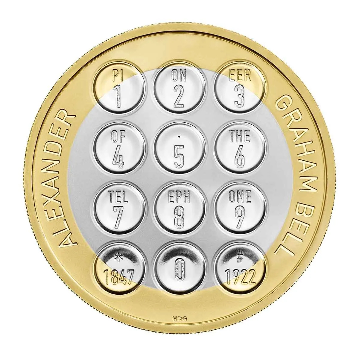 2022 £2 Alexander Graham Bell Silver Proof Coin