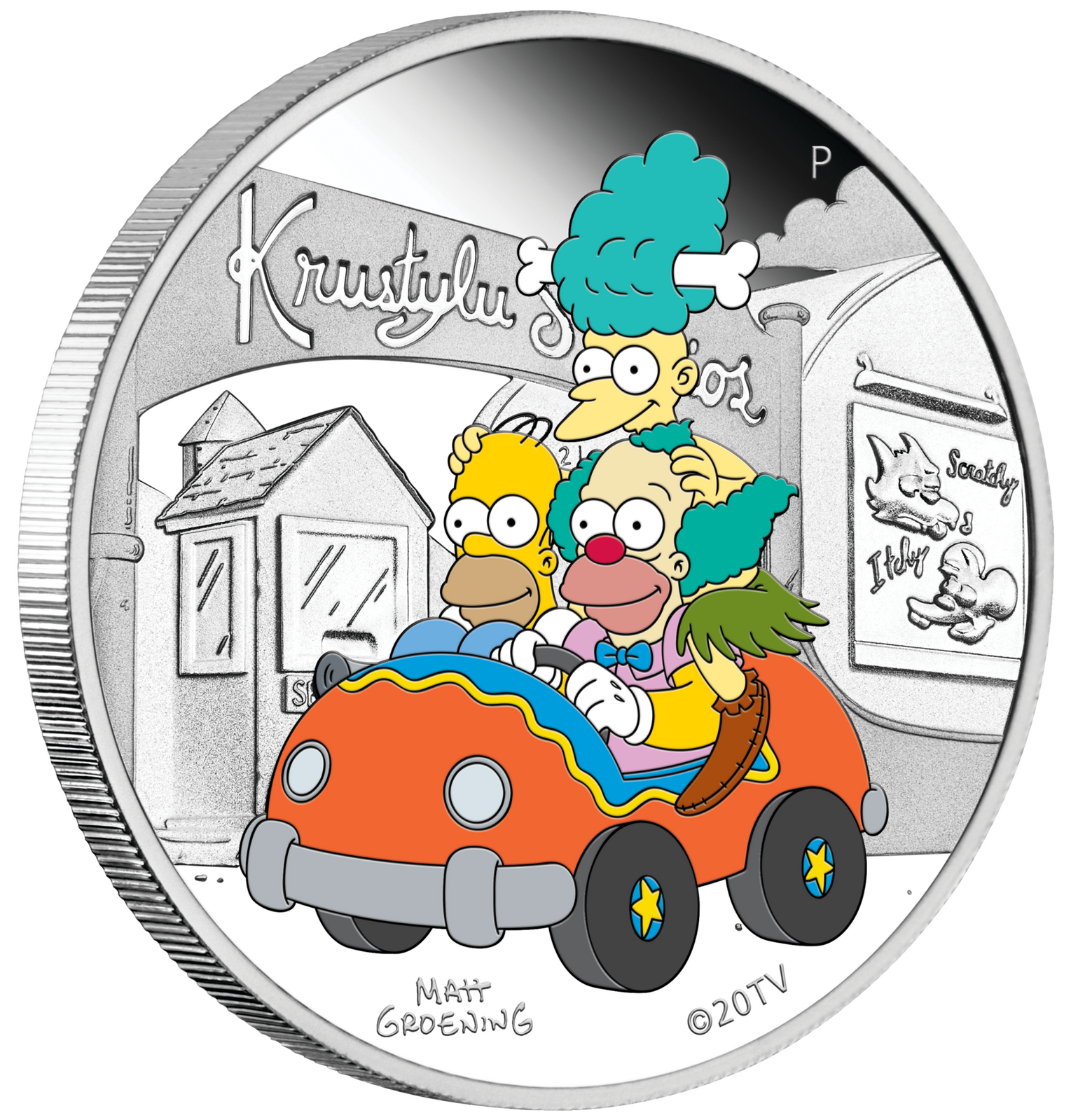  2022 Krusty Lu Studios 1oz Silver Proof Coloured Coin