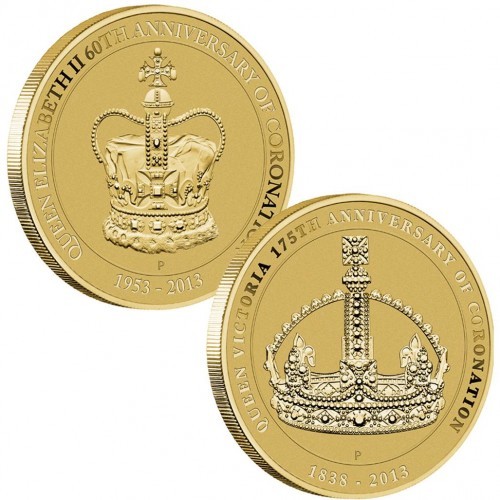 2013 Celebrating the Queens' Coronations 2 coin PNC