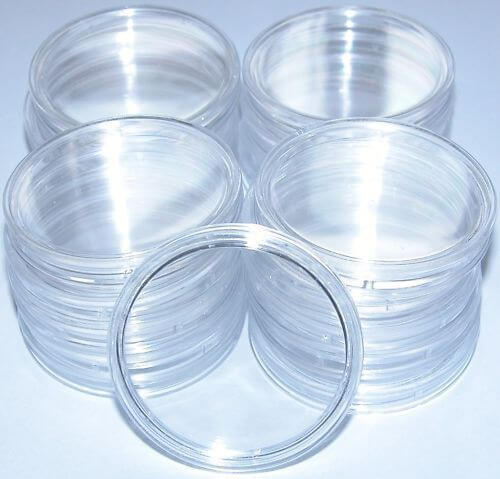 Lighthouse Clear Coin Capsules x 10 To Suit All Australian Coin Sizes [Capsule Size: 38mm]