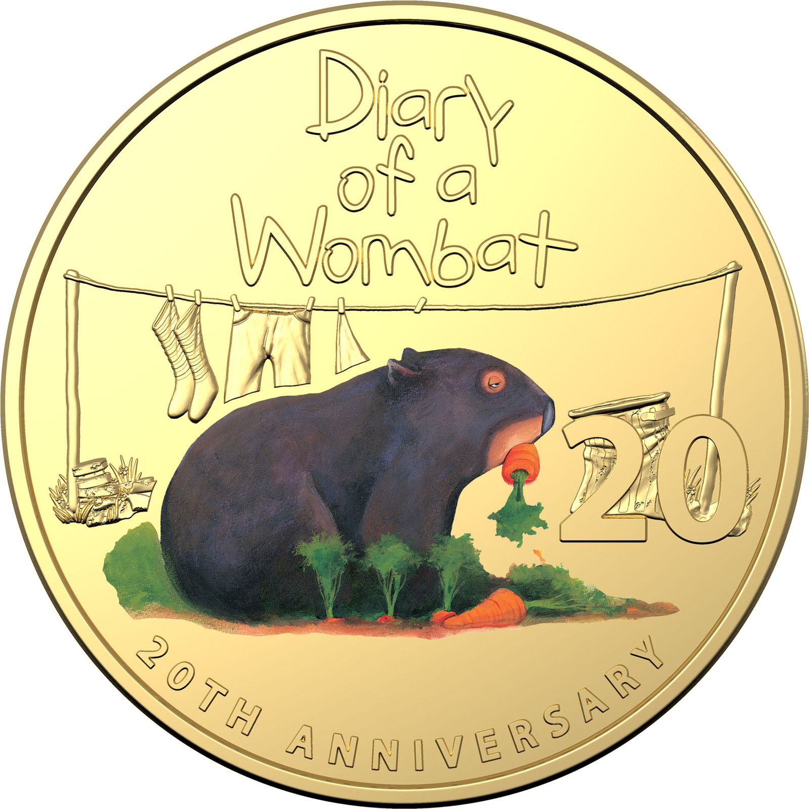 2022 20c 20th Anniversary Diary of a Wombat Gold-Plated Coloured Deluxe Ed Book