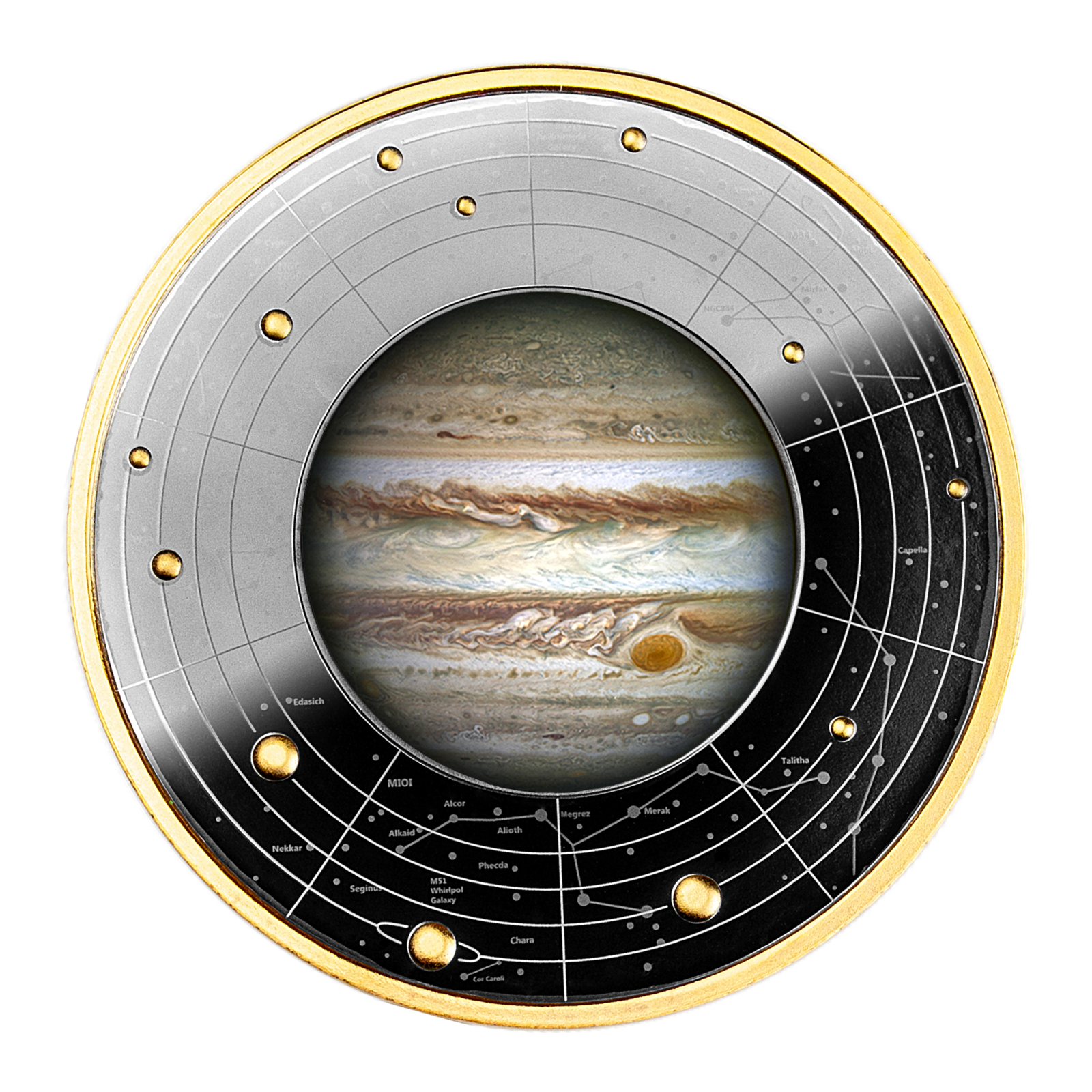 2021 Solar System - Jupiter 17.50g Silver Black Proof Coin