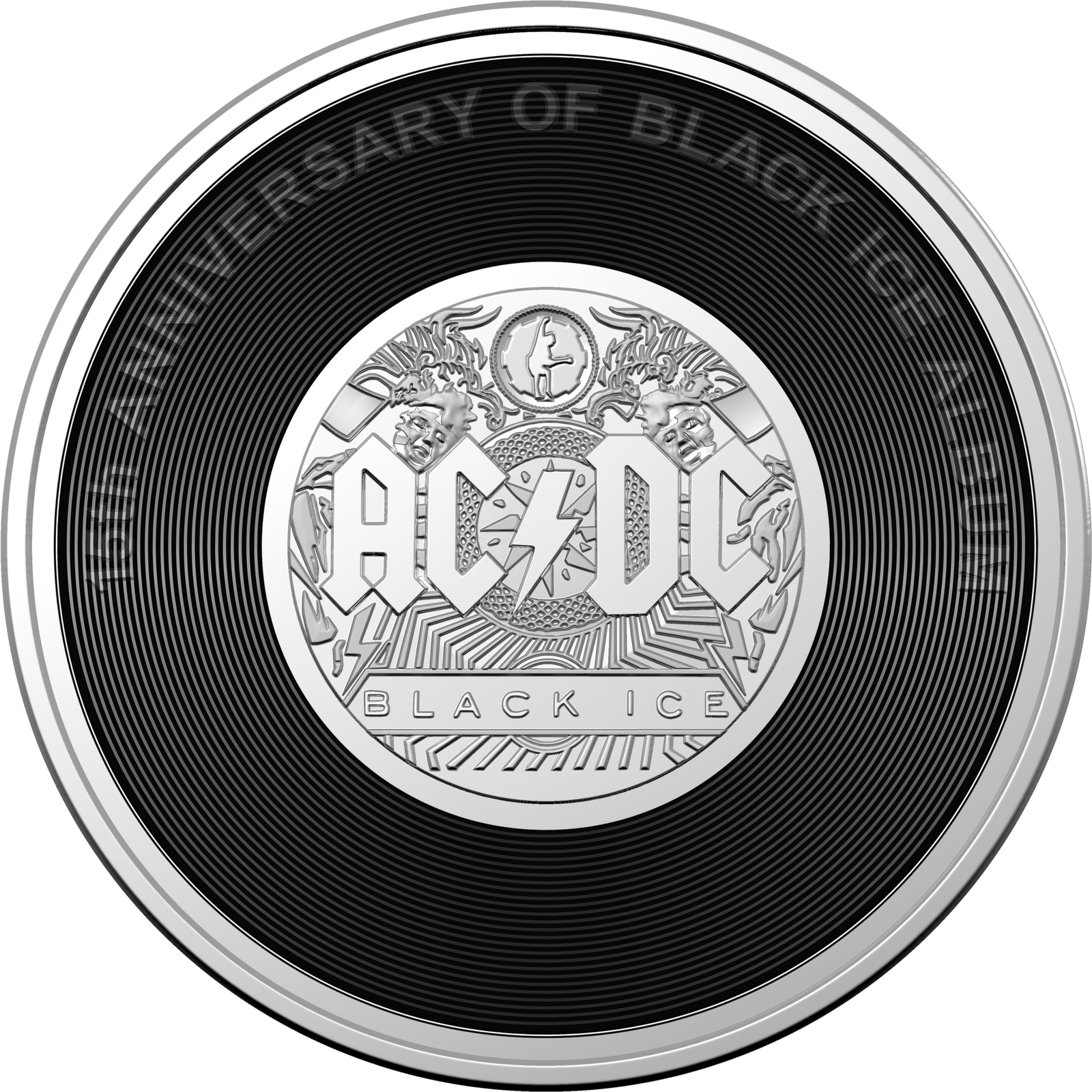 2022/2023 20c AC/DC 45th Anniversary - Black Ice Coloured UNC