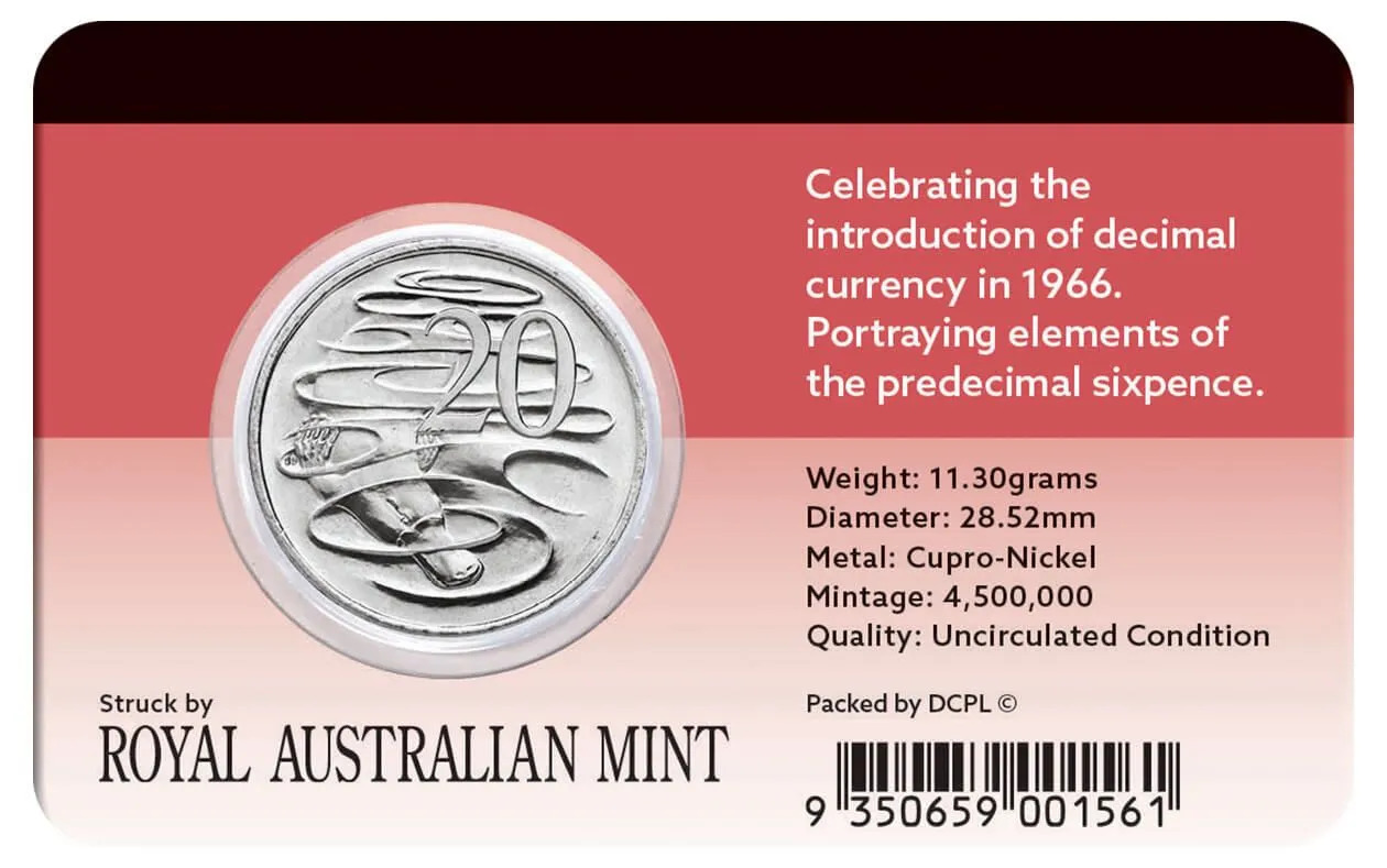 2016 20c Decimal Currency 50th Anniversary Cu-Ni Coin Pack
