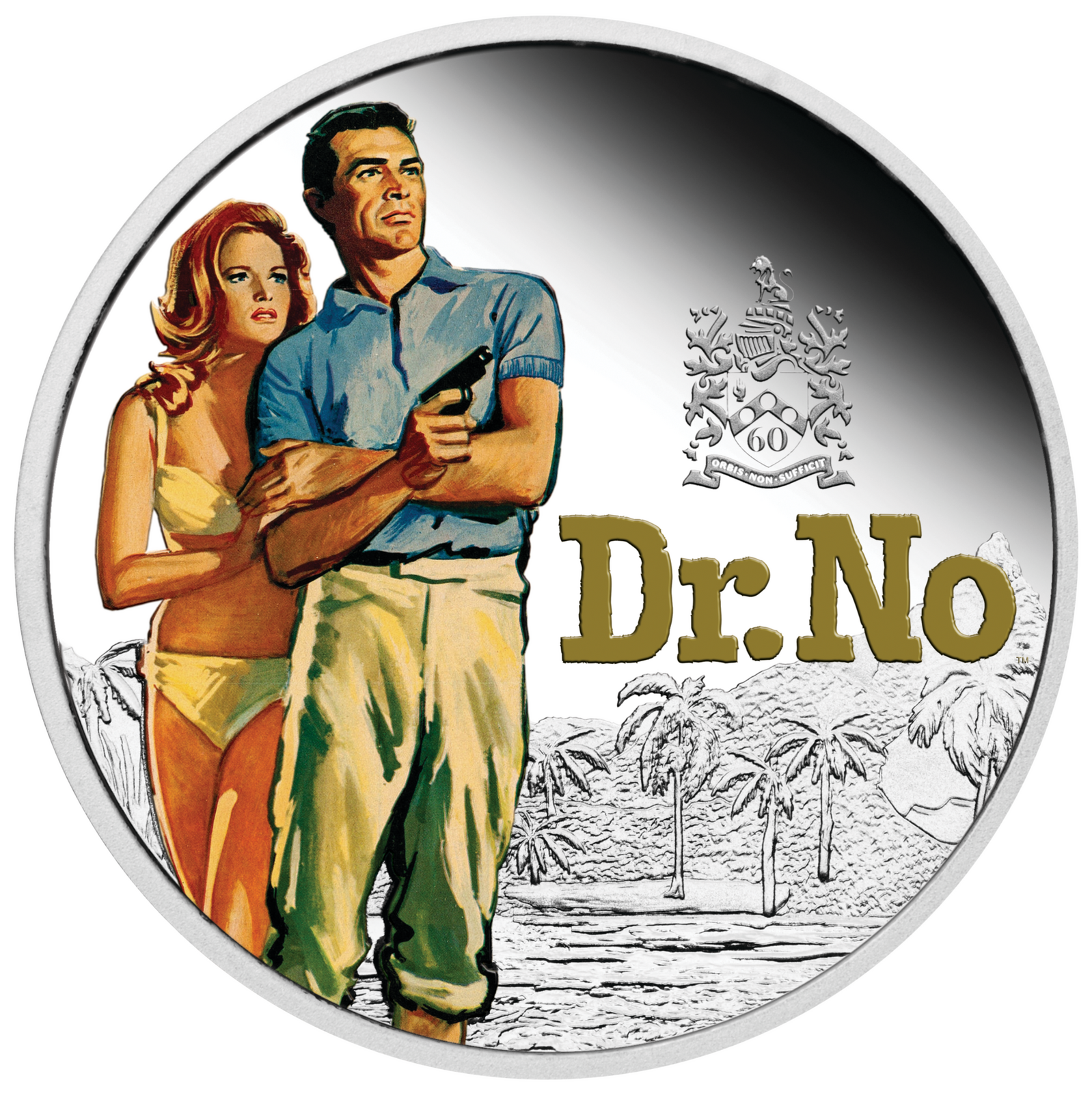 2022 $1 James Bond Dr No 1oz Silver Proof Coloured Coin