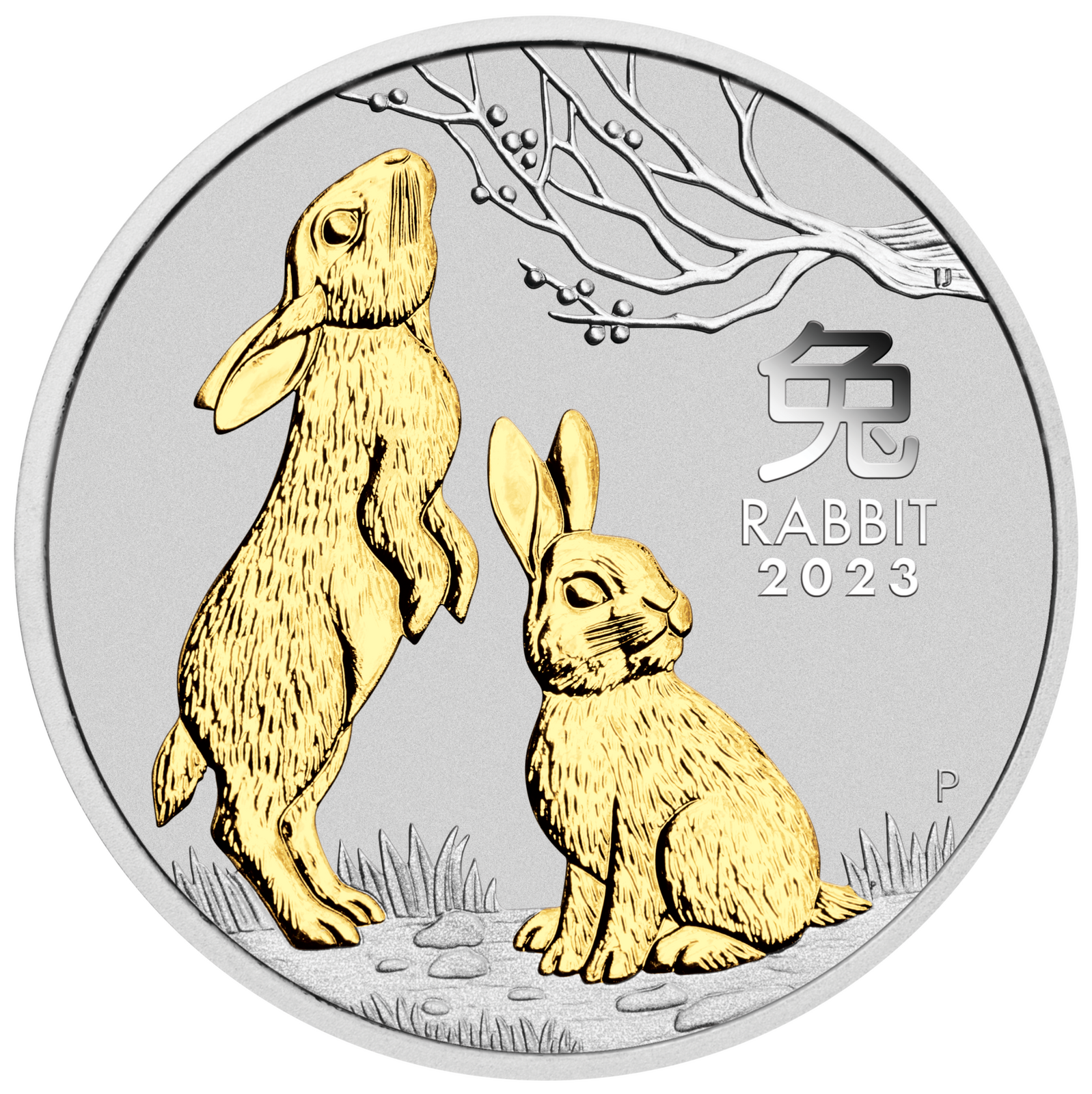 2023 Australian Lunar Series III - Year of the Rabbit 1oz Gilded Coin