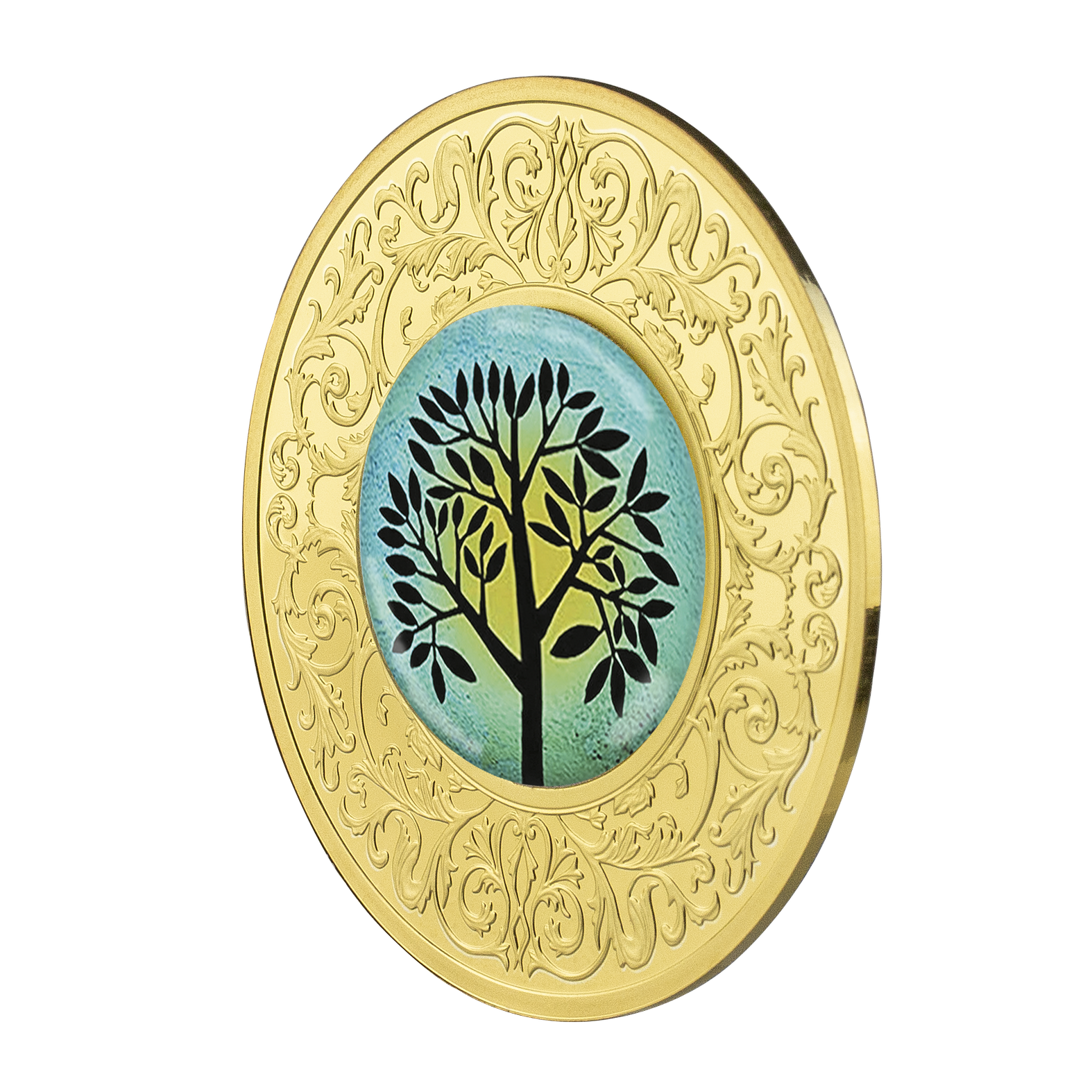 2021 Turquoise Tree of Happiness 17.50g Silver Proof Coin