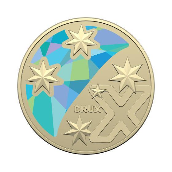 2022 $1 Crux: The Southern Cross Limited-Edition Coloured Coin Impressions PNC