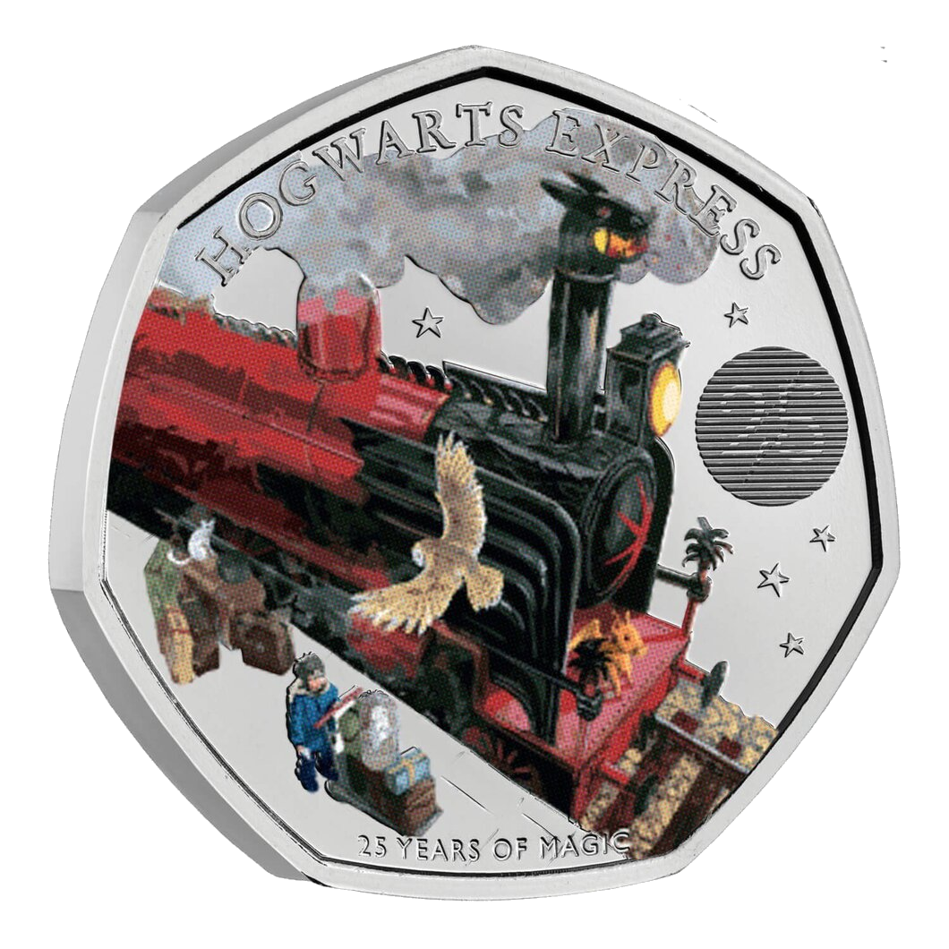 2022 50p Hogwarts Express UK Colour Brilliant Uncirculated Coin