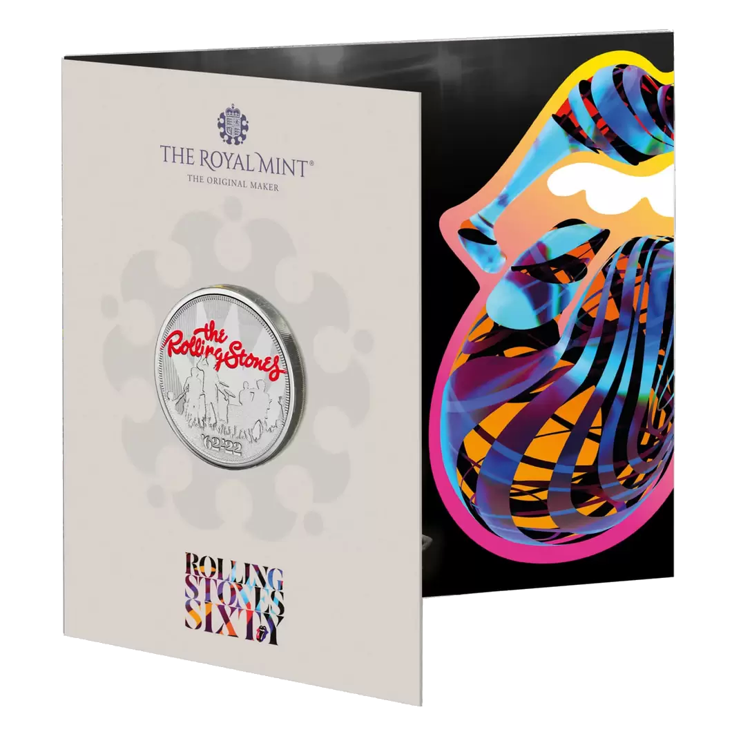 2022 £5 The Rolling Stones UK Colour Brilliant Uncirculated Coin