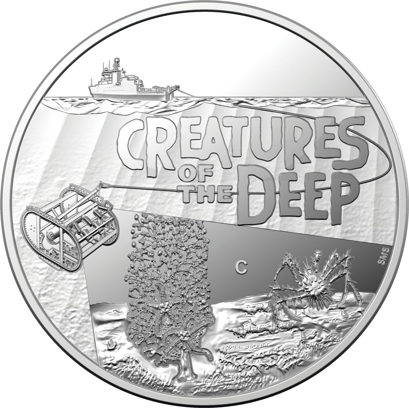 2023 $1 Creatures Of The Deep Fine Silver 'C' Mintmark Proof Coin