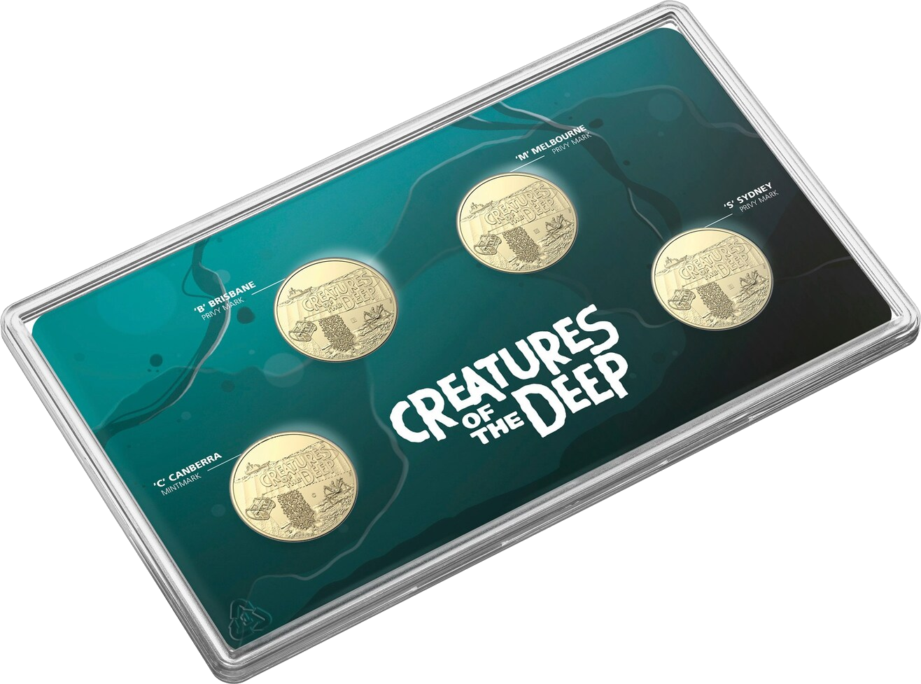 2023 $1 Creatures Of The Deep Mintmark and Privy Mark UNC 4 Coin Set 